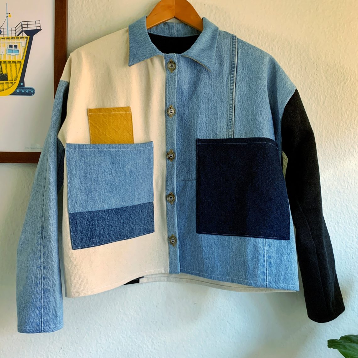 新品)XLARGE PATCHWORK DENIM JACKET M ブラック+